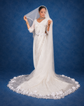 Baruch Wedding Gown Saree – off-white lace bridal saree by KIM PEREIRA
